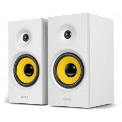 Edifier R1080BT White, 2.0/ 24W (2x12W) RMS, 4- Mid-range and bass drivers + 0.75- treble drivers, built-in DSP chip, Bluetooth V5.1, line In and AUX Inputs, classic wooden enclosure, top-mounted buttons